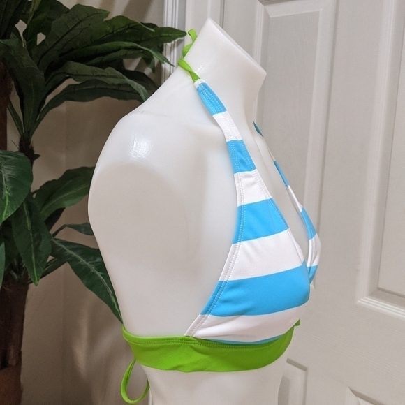 Waterfront Suit Striped Bikini Top Size Large New Without Tag - Picture 5 of 6